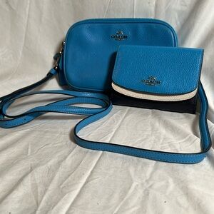 COACH Crossbody & Wallet Lt Blue